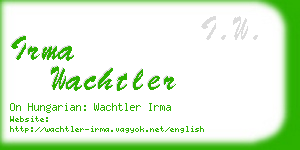 irma wachtler business card